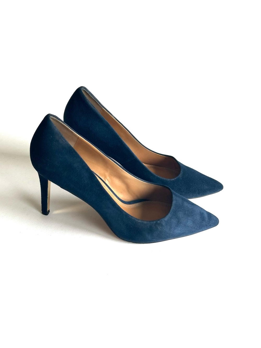 Tory Burch Navy Suede Genuine Leather Point Toe Heels size 10